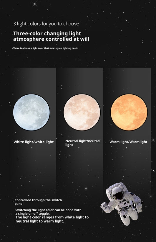 Lámpara de Techo Moderna Moon - Diseño Creativo para Dormitorio - Image 27
