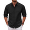 Camisa Clásica de Manga Larga para Hombre en Color Sólido