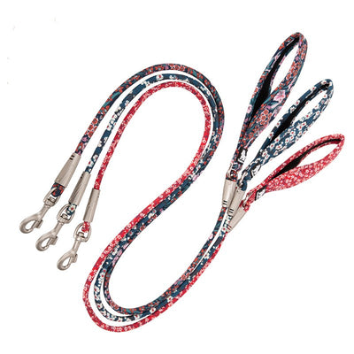 Cuerda de Paseo Floral para Perros con Asas de Mano - Image 13