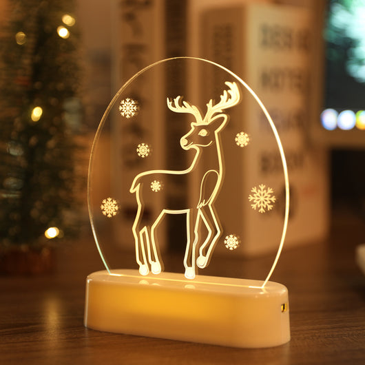 Lámpara Nocturna Decorativa Muñeco de Nieve en Acrílico - Image 7