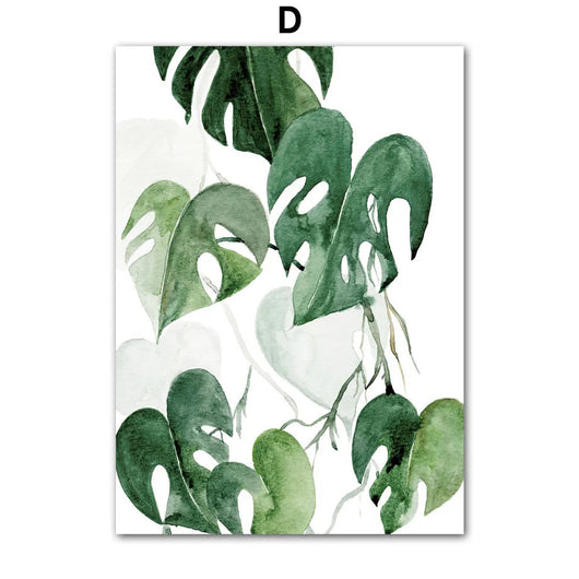 Lámina Decorativa Hoja Monstera Acuarela Verde - Image 8