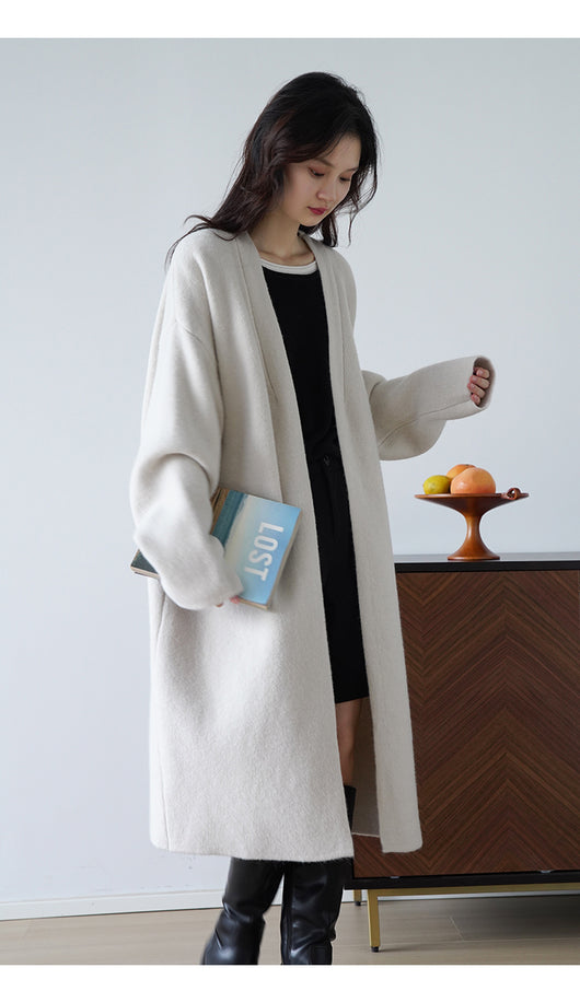 Cardigan Largo Tejido Suelto para Mujer - Abrigo Acogedor - Image 12