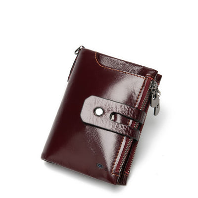Billetera Retro de Cuero con Protección Anti-pérdida para Múltiples Tarjetas - Image 2
