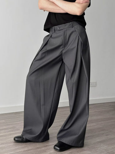 Pantalones Holgados Drapeados Hasta el Piso para Hombre - Image 19