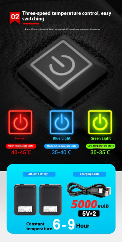 Guantes Térmicos Eléctricos de Piel de Oveja con Pantalla Táctil para Motocicleta - Image 25