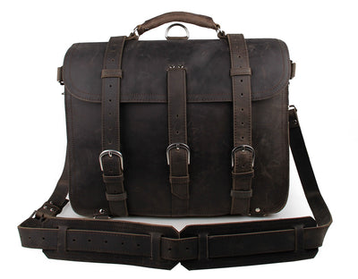 Bolsa Mensajero de Cuero Crazy Horse para Hombre - Estilo Premium - Image 17