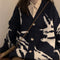 Cardigan Vintage Americano Oversized para Invierno