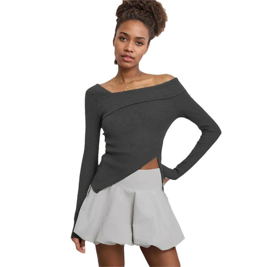 Blusa Manga Larga Mujer Otoño Invierno Ajustada Elegante Estilo Coreano - Image 5