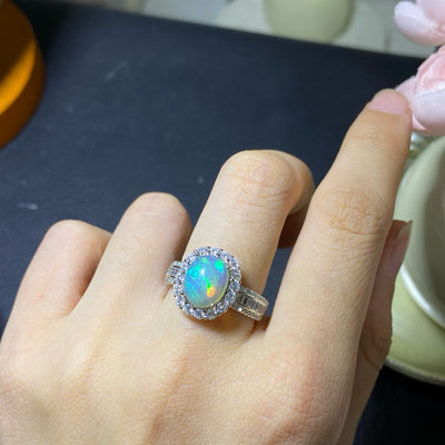 Anillo de Ópalo Natural Hecho a Mano - Diseño Exclusivo - Image 11