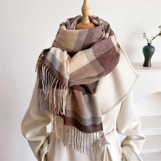 Bufanda Unisex Otoño Invierno con Borlas - Versátil para Cualquier Estilo - Image 10