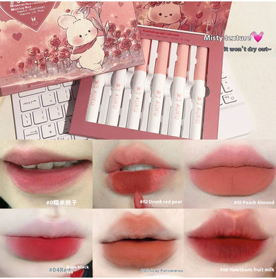 Set de 6 Labiales Mate Velvetado Blanco - Acabado Profesional para Fiestas - Image 7