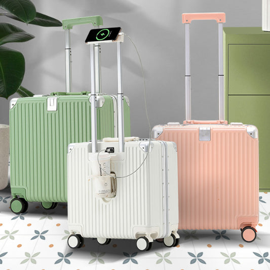 Maleta Trolley Compacta de Aluminio 18 Pulgadas
