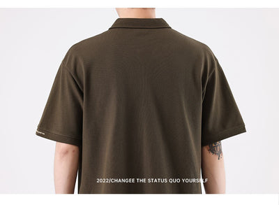 Polo Retro con Textura Bordada para Hombre - Image 8