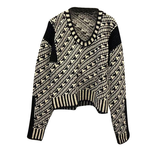 Suéter Cuello Redondo con Contraste de Colores y Diseño Asimétrico - Image 9