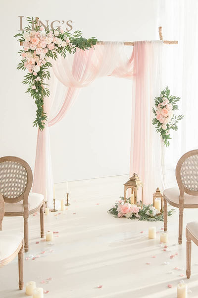 Arco de Bodas con Decoraciones Florales Colgantes - Image 24