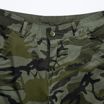 Pantalones Cortos Camuflaje Hombre Talla Grande - Diseño Suelto Europeo Americano - Image 3