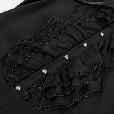 Camisa Plisada Steampunk Victoriana para Hombre con Capas - Image 16