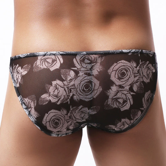 Calzoncillos Tipo Brief de Malla con Estampado Floral para Hombre - Tinta - Image 2