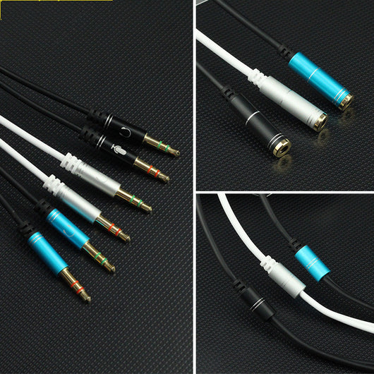 Cable Adaptador 2 en 1 para Audífonos de Celular a PC/Laptop (Audio y Micrófono) - Image 3