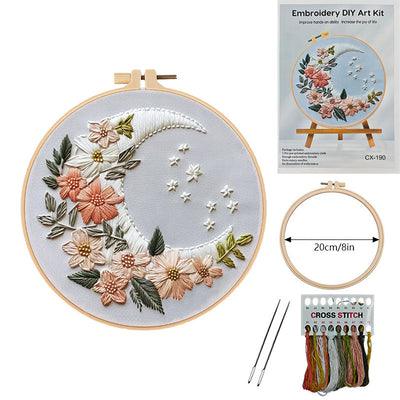 Kit Completo de Bordado DIY - Mariposas, Libélulas y Hojas Plateadas - Image 2