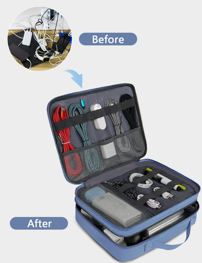 Bolsa Organizadora Dual para Cables, Cargadores y Accesorios Electrónicos - Image 24