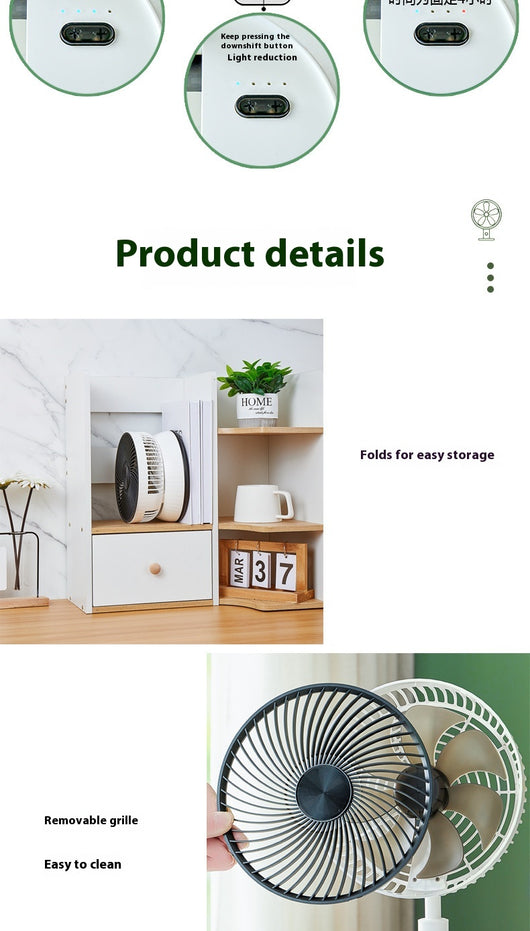 Ventilador de Escritorio Plegable y Portátil con Control Remoto - Image 13
