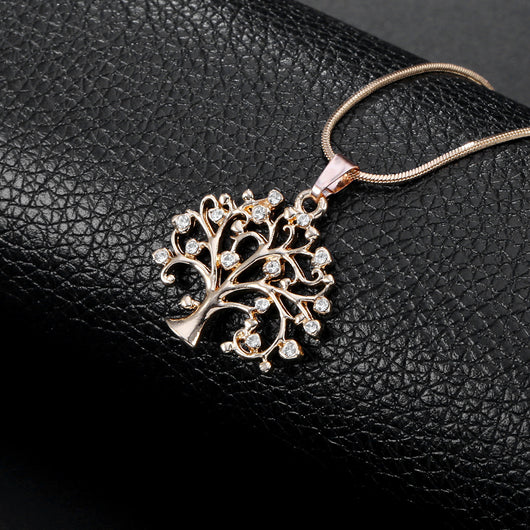 Collar Árbol de la Vida con Circonita - Cadenas Multicapa Largas para Mujer - Image 10