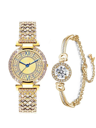 Reloj de Pulsera de Lujo con Diamantes Completos para Mujer - Diseño Versátil y Trendy - Image 4