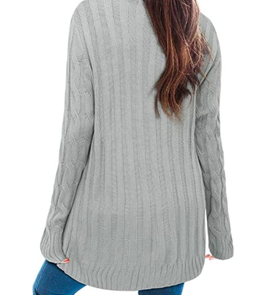 Abrigo Tejido Casual con Botones para Mujer - Otoño e Invierno - Image 29