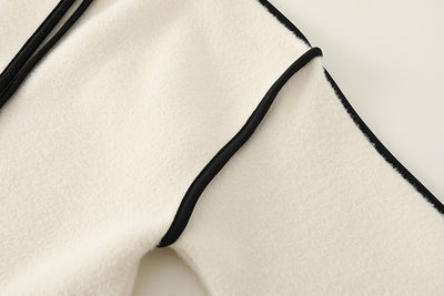Abrigo Cropped con Cuello Alto y Ribete Contrastante - Image 18