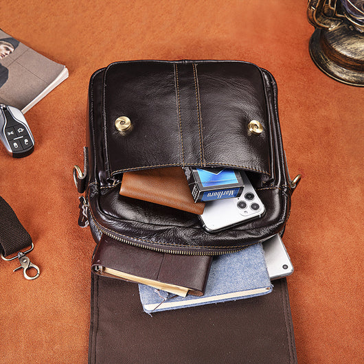 Bolso Crossbody de Cuero para Hombre - Versátil y Funcional - Image 15