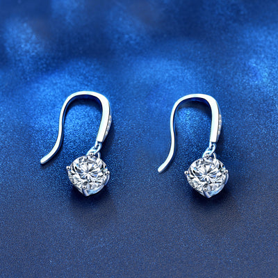 Aretes Gancho Mujer Diseño Minimalista con Cuatro Garras - Image 10