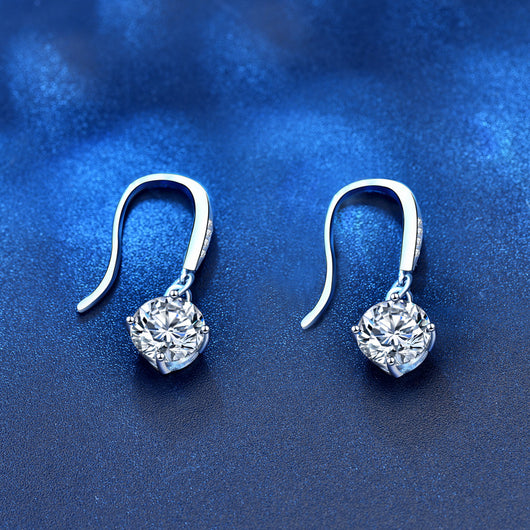 Aretes Gancho Mujer Diseño Minimalista con Cuatro Garras - Image 10