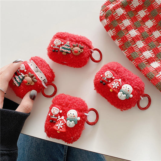 Funda Protectora Navideña para Auriculares - Diseño Muñeco de Nieve