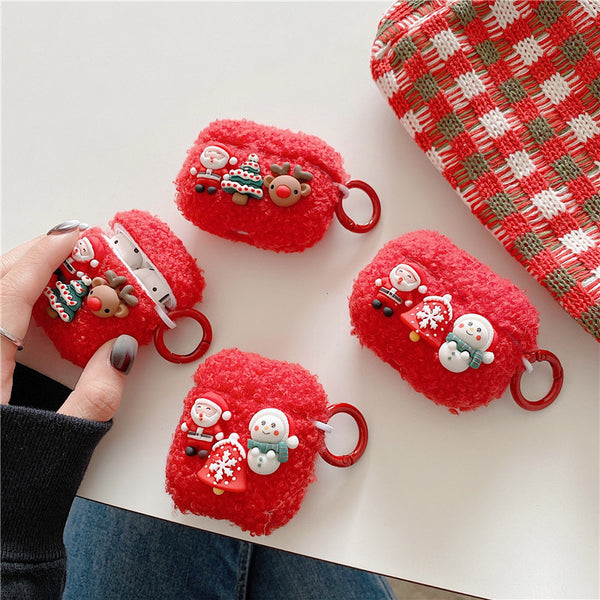 Funda Protectora Navideña para Auriculares - Diseño Muñeco de Nieve