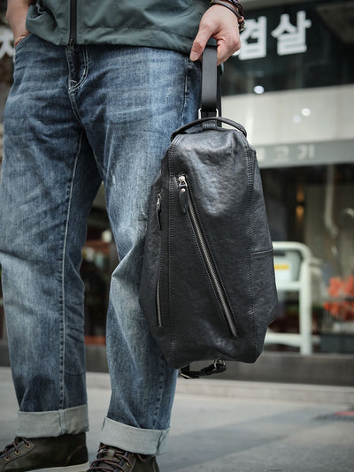 Bolsa Deportiva de Cuero para Hombre con Gran Capacidad - Image 3