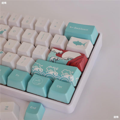 Keycaps PBT Coral Sea - Sublimación de Cinco Caras para Teclado Mecánico - Image 3