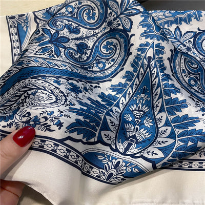 Pañuelo de Seda Estampado Vintage para Mujer - Image 19