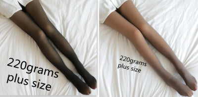 Leggings Térmicos Translúcidos Talla Grande con Forro Polar para Invierno - Image 14
