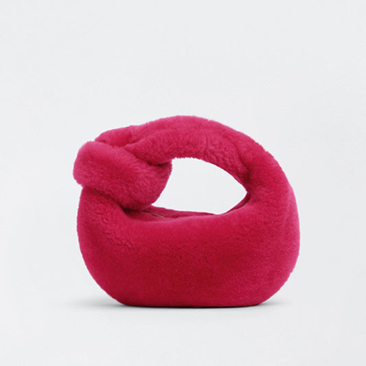 Bolso Underarm Plush Cloud con Pliegues - Image 2
