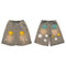 Shorts de Mezclilla con Parche Bordado Pentagrama para Hombre