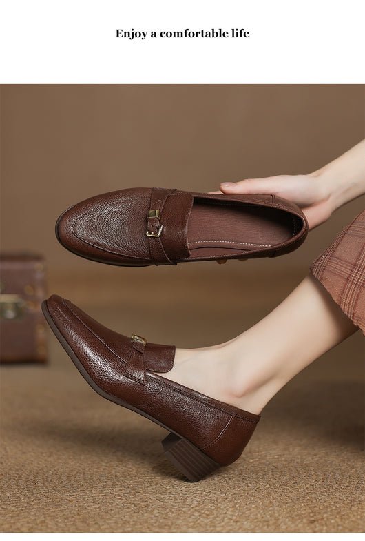 Zapatos de Cuero Británicos con Tacón Bajo de 3cm - Estilo Casual Primavera para Mujer - Image 20