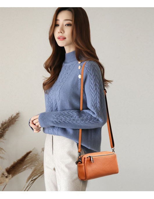 Bolso Crossbody de Cuero Genuino para Mujer - Bolsa de Hombro para Celular - Image 14