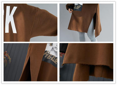 Buzo Oversized con Lettering de Largo Medio y Cuello Polera - Image 17