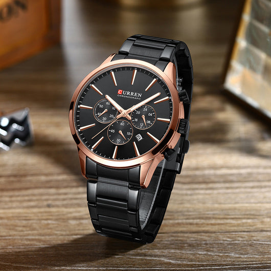 Reloj de Negocios Impermeable para Hombre con Calendario de Seis Manecillas - Image 17