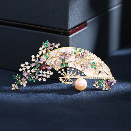 Broche Abanico Retro Elegante para Cheongsam - Image 4
