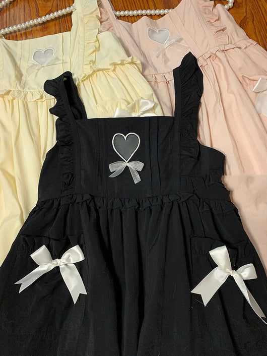 Falda JSK Estilo Lolita con Corazón Hueco y Lazo - Image 3