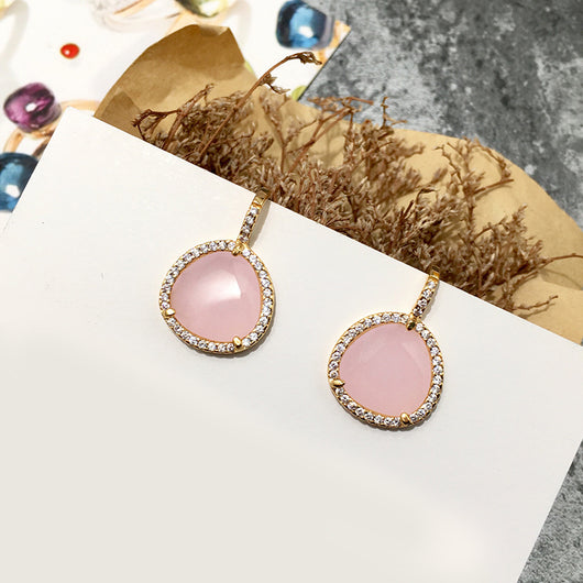 Aretes Triángulo de Cristal Multicolor con Incrustación de Cobre - Image 15