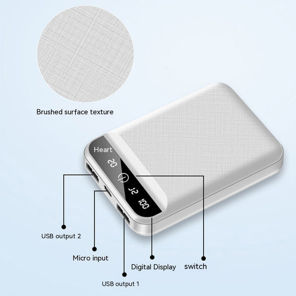 Batería Portátil 20000 mAh - Cargador Móvil de Alta Capacidad