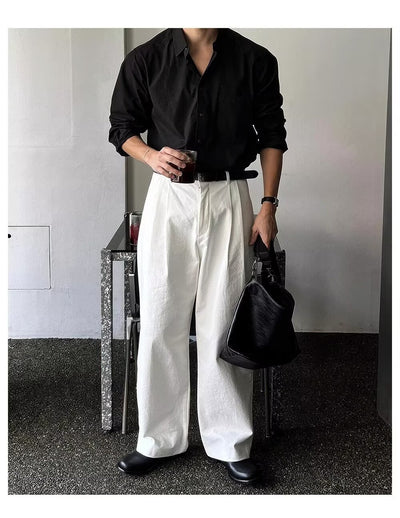 Camisa Suelta de Manga Larga para Hombre - Primavera y Otoño - Image 19